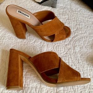 Dune Maxi suede mule sandals